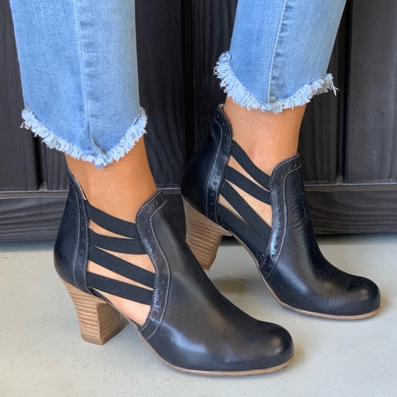 Anthropologie Shoes - Black Leather Cut Out Booties